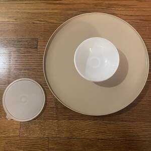 Vintage Tupperware Chip and Dip Travel Storage Set